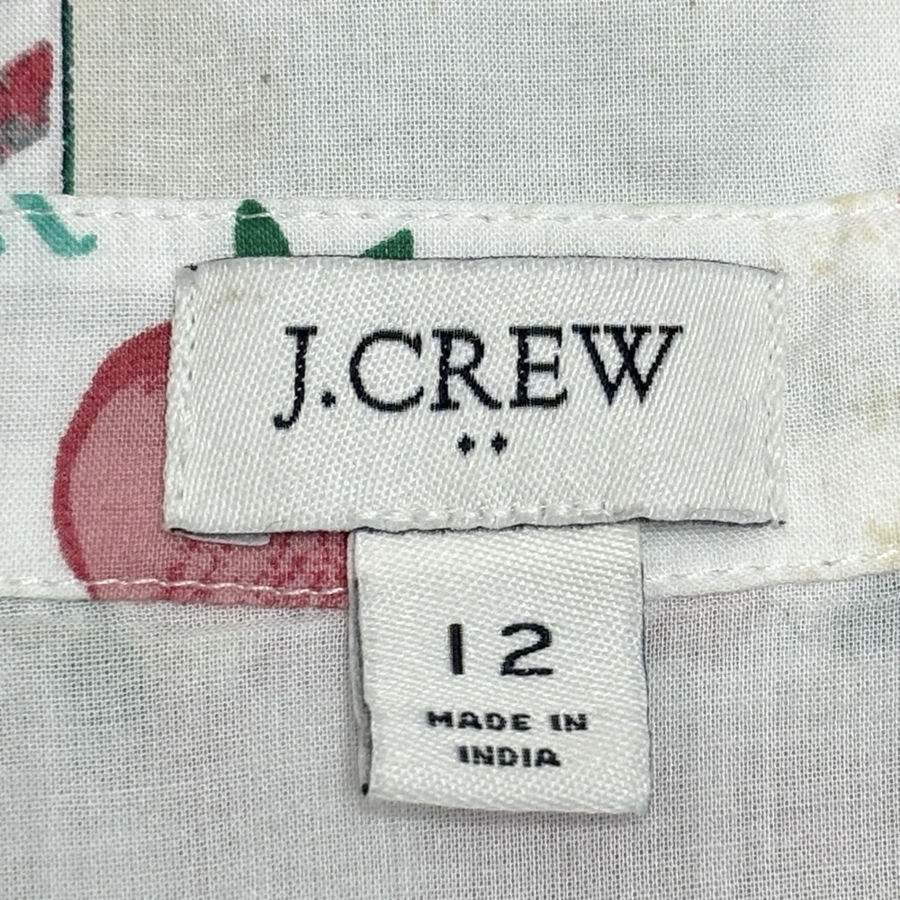 J. Crew Collared Midi Postcard Stamps Southern States Sleeveless Dress Sz 12 - Picture 15 of 16